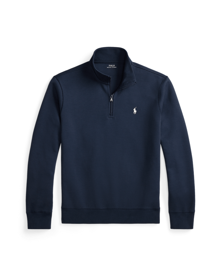 POLO RALPH LAUREN - Pull quart de zip en maille double Aviator navy - Lothaire
