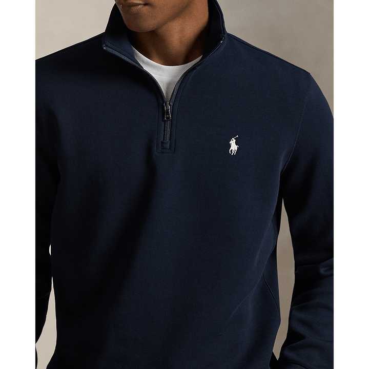 POLO RALPH LAUREN - Pull quart de zip en maille double Aviator navy - Lothaire