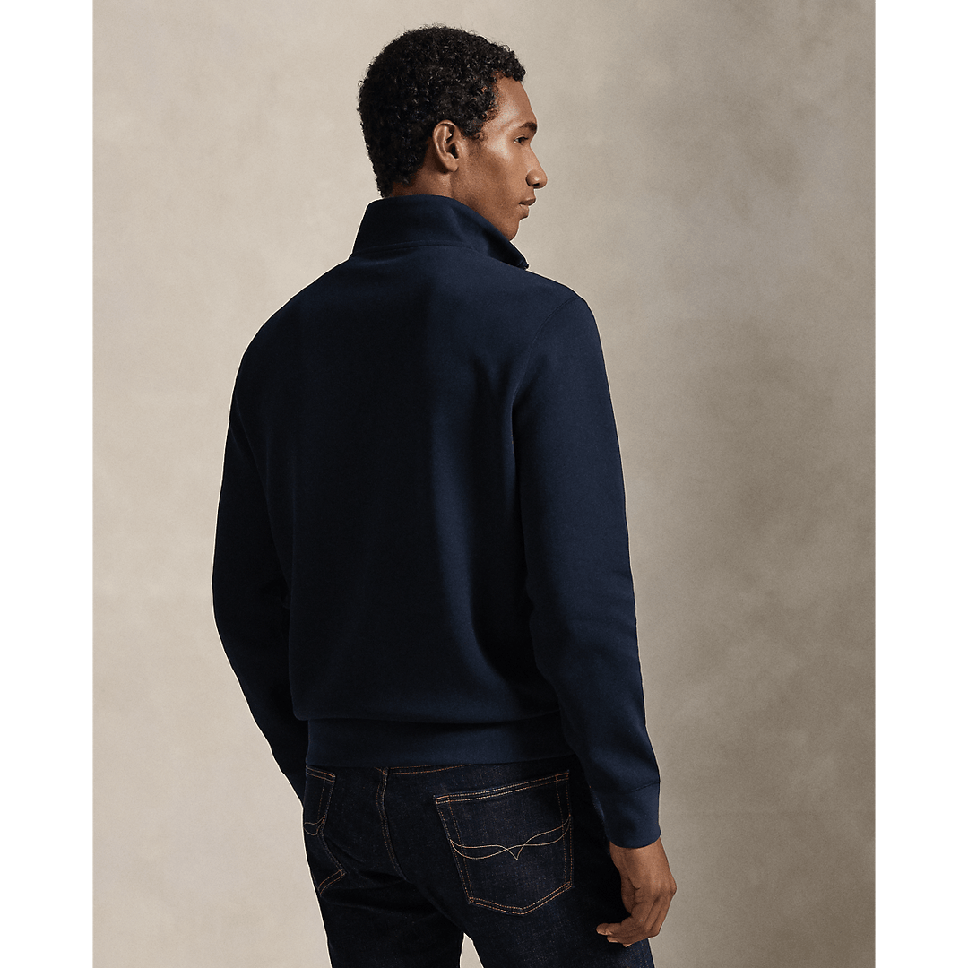 POLO RALPH LAUREN - Pull quart de zip en maille double Aviator navy - Lothaire