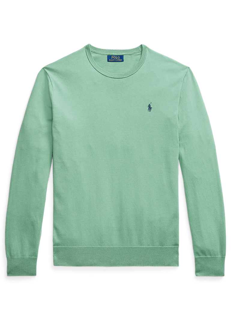 POLO RALPH LAUREN - Pull Slim Fit en coton texturé Vert - Lothaire