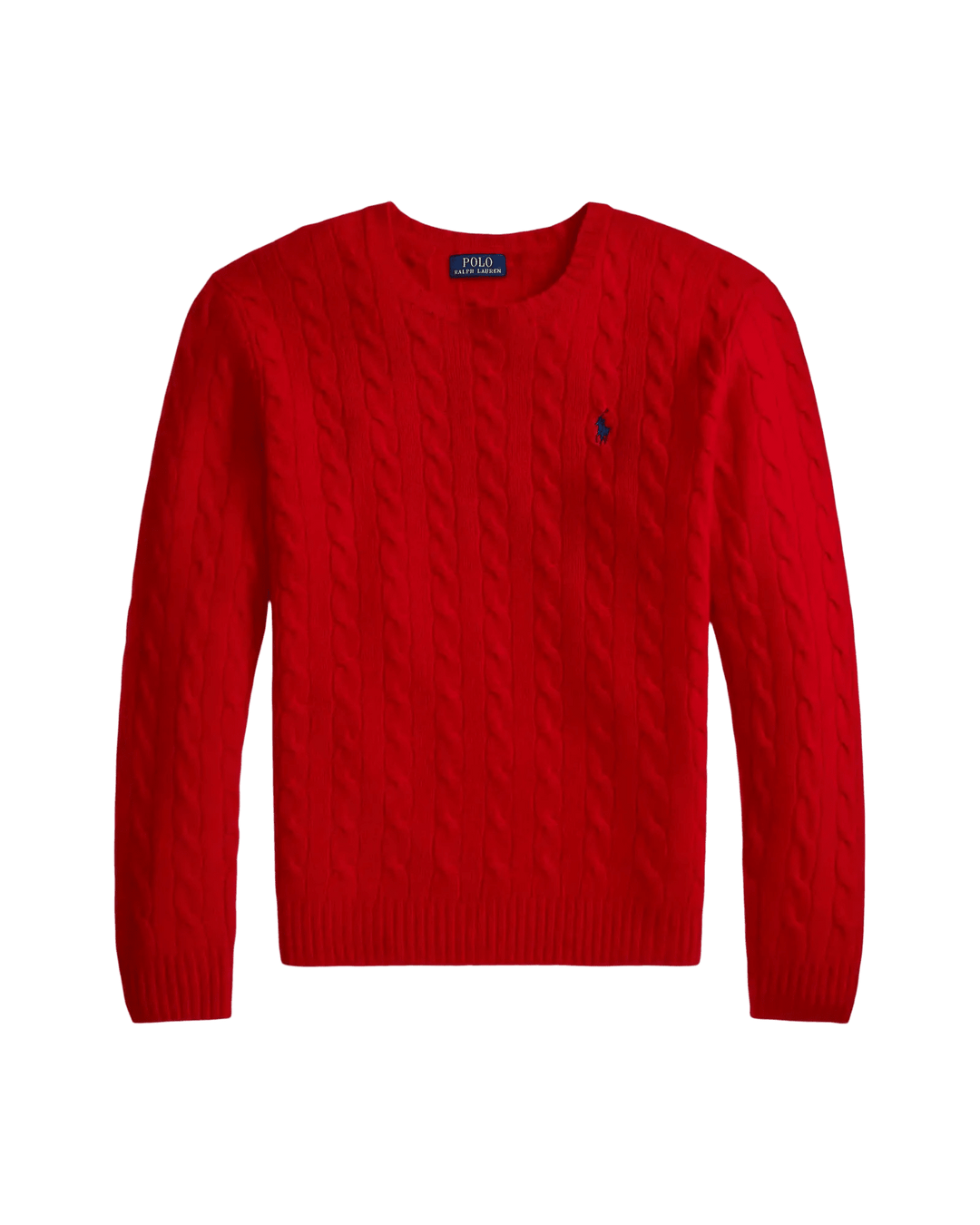 POLO RALPH LAUREN - Pull torsadé en laine et cachemire Rouge - Lothaire
