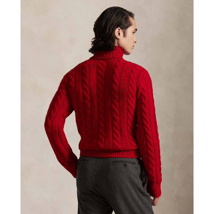 POLO RALPH LAUREN - Pull torsadé en laine et cachemire Rouge Park Av. - Lothaire