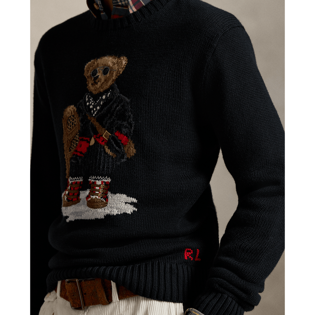 POLO RALPH LAUREN - Pulls Noir Polo Holiday Bear - Lothaire
