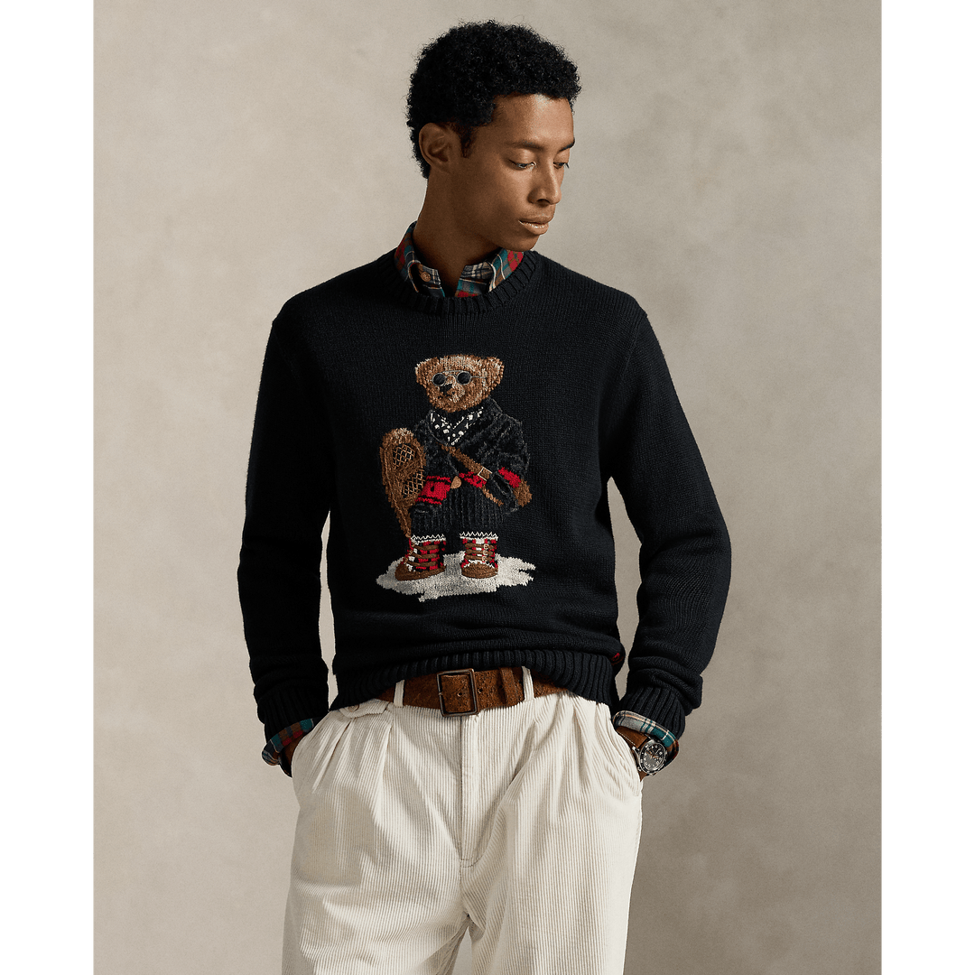 POLO RALPH LAUREN - Pulls Noir Polo Holiday Bear - Lothaire