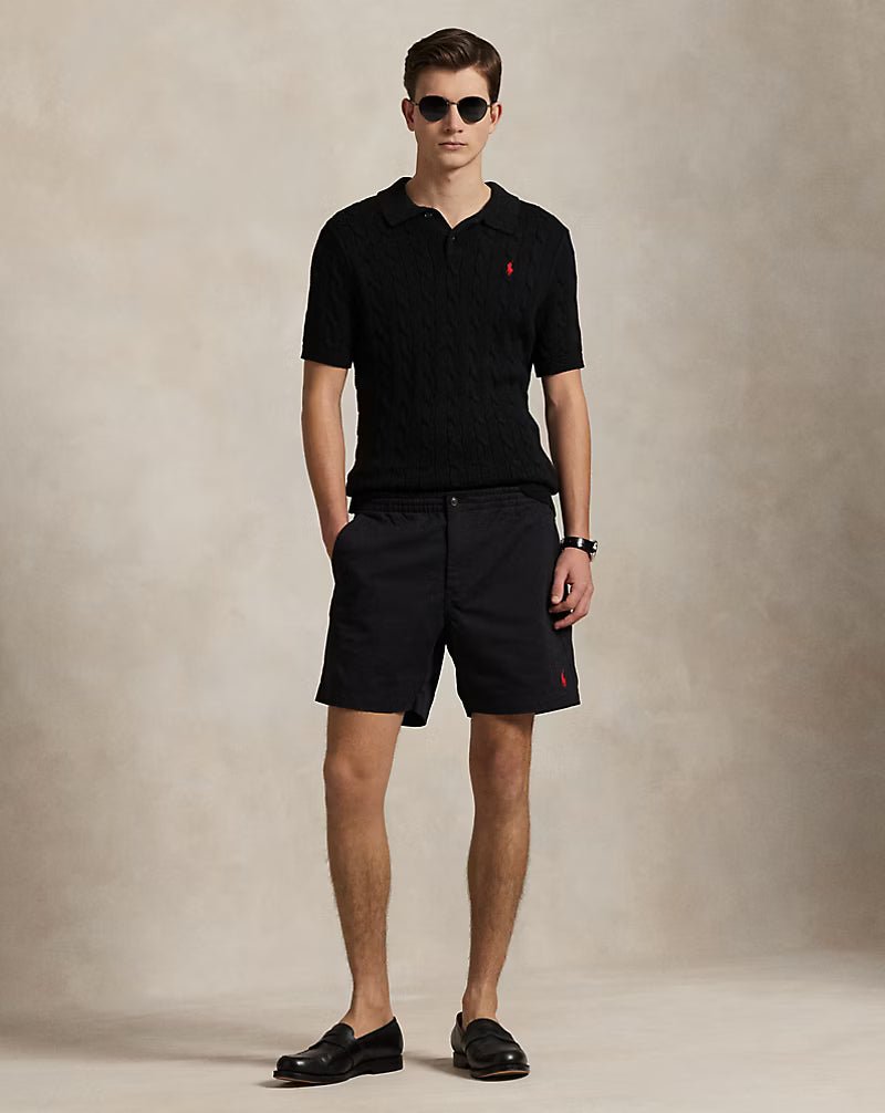 POLO RALPH LAUREN - Short chino Prepster stretch 6 pouces Noir - Lothaire