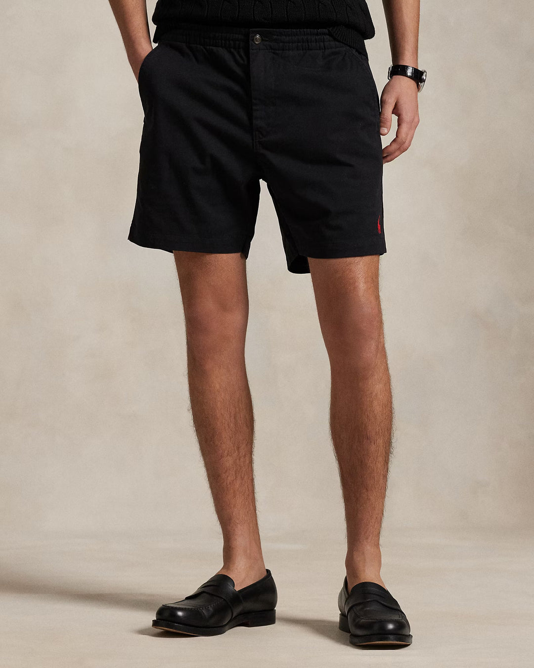 POLO RALPH LAUREN - Short chino Prepster stretch 6 pouces Noir - Lothaire