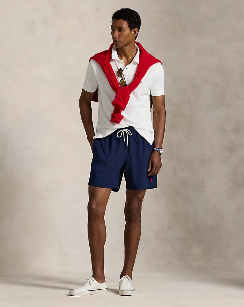 POLO RALPH LAUREN - Short de bain Traveler classique 14,6 cm Marine Newport - Lothaire
