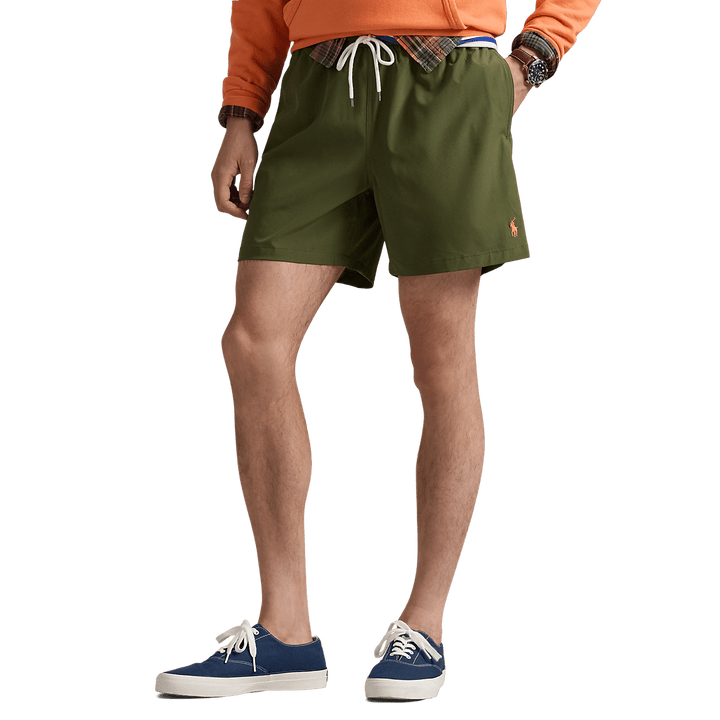 POLO RALPH LAUREN - Short de bain Traveler classique Olive - Lothaire