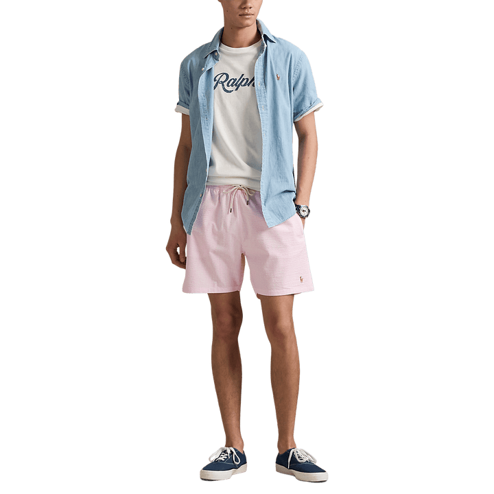 POLO RALPH LAUREN - Short de bain Traveler classique Rose - Lothaire