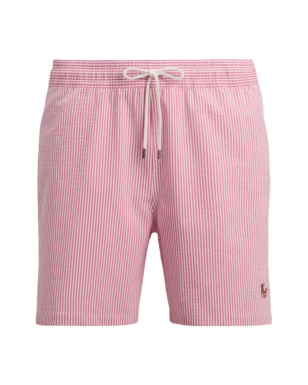 POLO RALPH LAUREN - Short de bain Traveller 14,5 cm à Rayures Resort Rose / Blanc - Lothaire