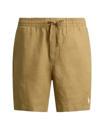 POLO RALPH LAUREN - Short en lin Polo Prepster 15 cm Marron café - Lothaire