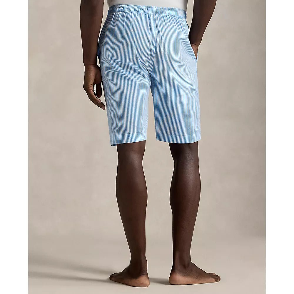 POLO RALPH LAUREN - Short en seersucker à rayures Blanches et bleues - Lothaire