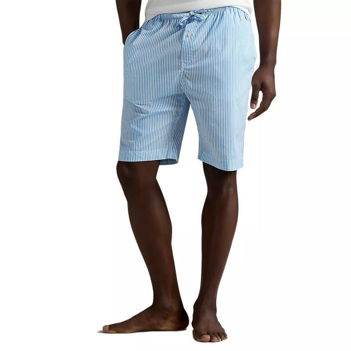 POLO RALPH LAUREN - Short en seersucker à rayures Blanches et bleues - Lothaire