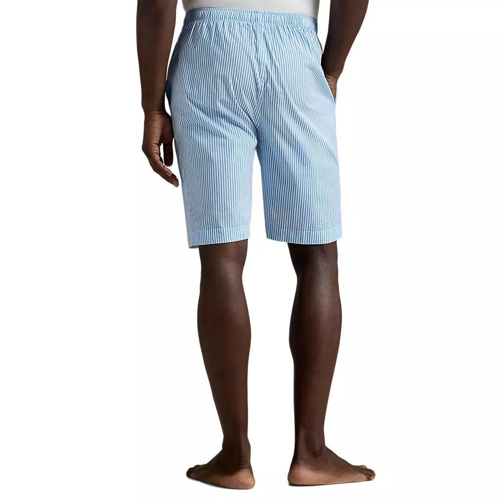 POLO RALPH LAUREN - Short en seersucker à rayures Blanches et bleues - Lothaire