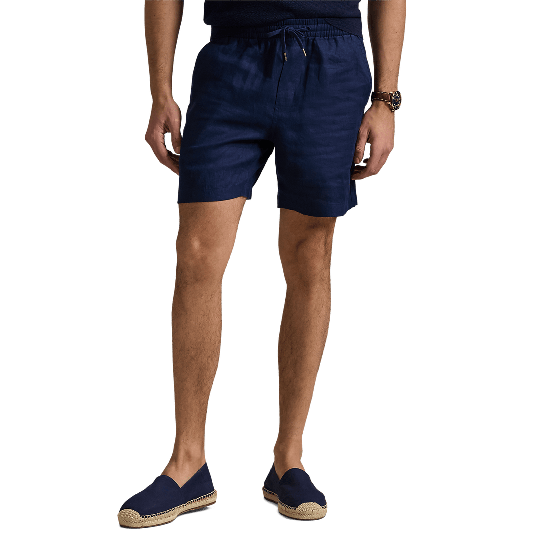 POLO RALPH LAUREN - Short Polo prepster en lin Bleu marine - Lothaire