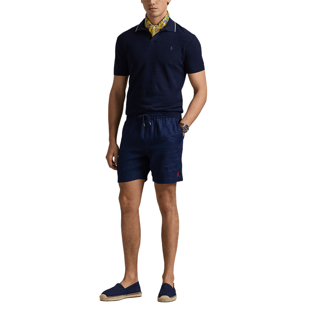 POLO RALPH LAUREN - Short Polo prepster en lin Bleu marine - Lothaire