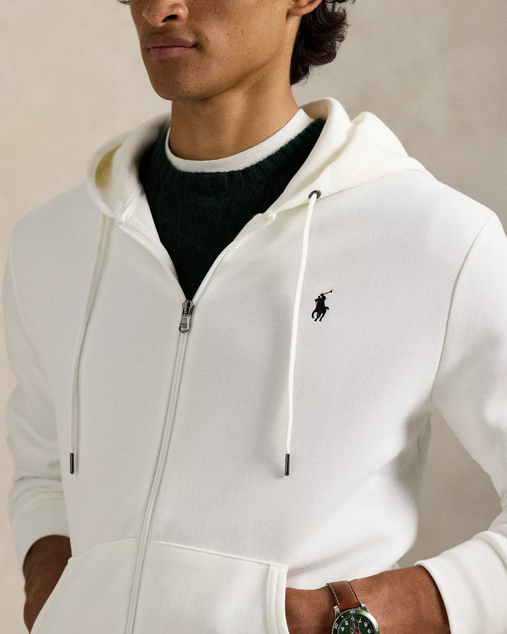 POLO RALPH LAUREN - Sweat à capuche en maille double Blanc - Lothaire