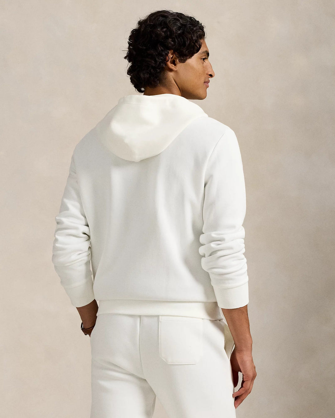 POLO RALPH LAUREN - Sweat à capuche en maille double Blanc - Lothaire