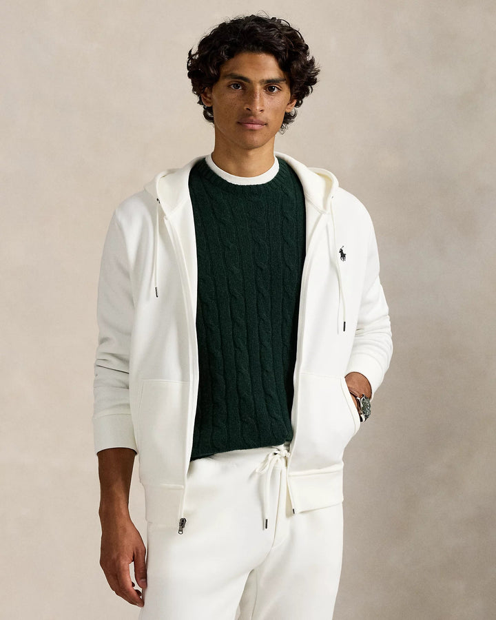 POLO RALPH LAUREN - Sweat à capuche en maille double Blanc - Lothaire