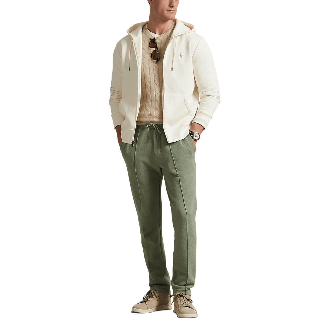 POLO RALPH LAUREN - Sweat à capuche en maille double Crème clair - Lothaire