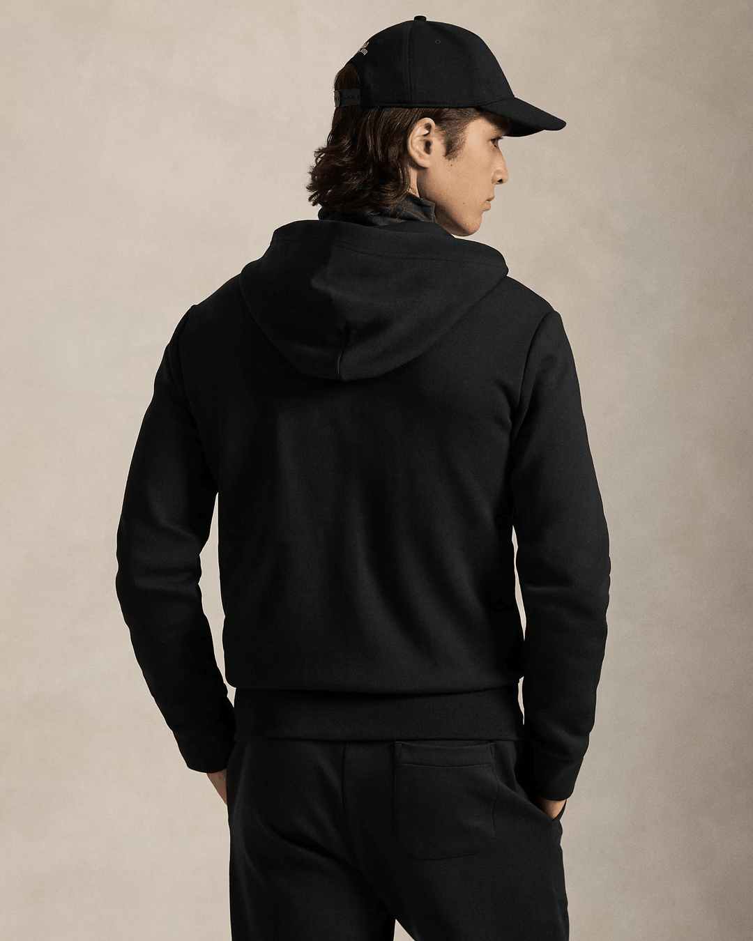 POLO RALPH LAUREN - Sweat à capuche en maille double Noir - Lothaire