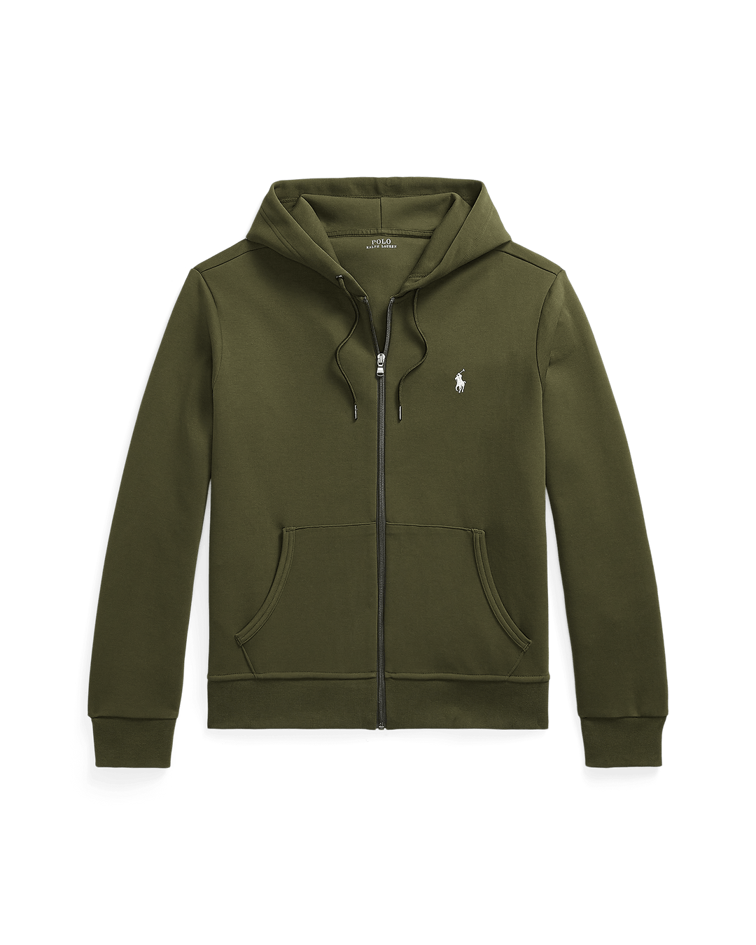 POLO RALPH LAUREN - Sweat à capuche en maille double Olive companie - Lothaire