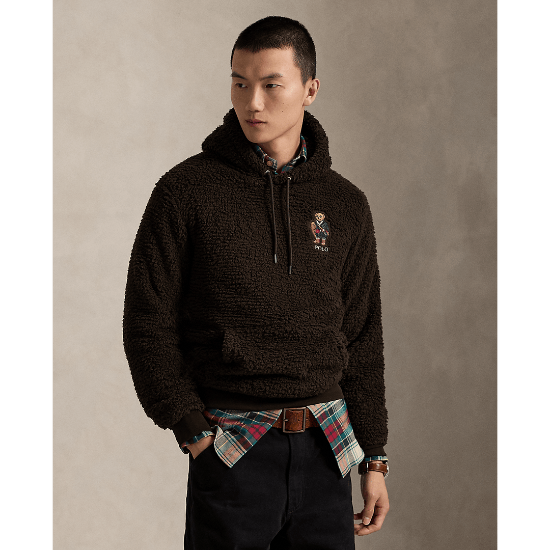 POLO RALPH LAUREN - Sweat à capuche en molleton Polo Bear Pile Marron - Lothaire