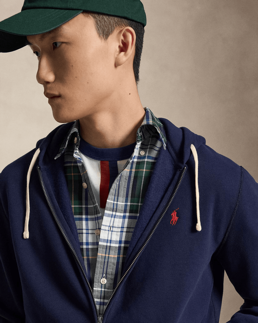 POLO RALPH LAUREN - Sweat à capuche RL en molleton Bleu marine - Lothaire