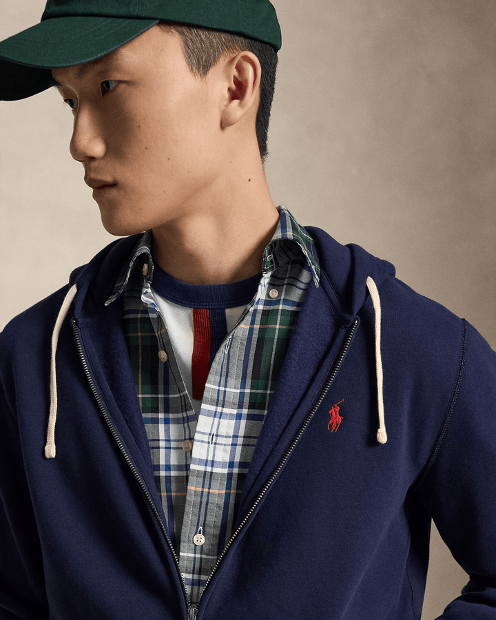 POLO RALPH LAUREN - Sweat à capuche RL en molleton Bleu marine - Lothaire