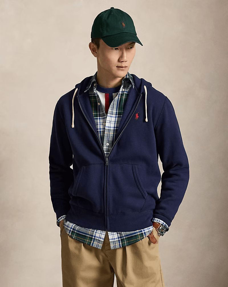 POLO RALPH LAUREN - Sweat à capuche RL en molleton Bleu marine - Lothaire