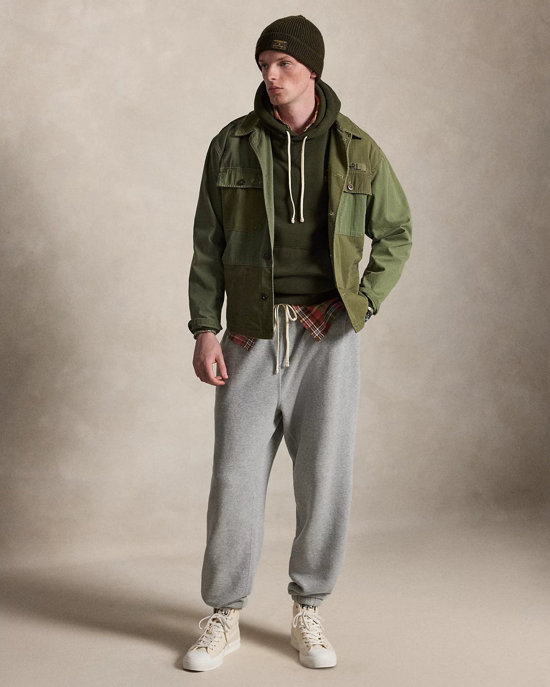 POLO RALPH LAUREN - Sweat à capuche RL en molleton Vert olive - Lothaire