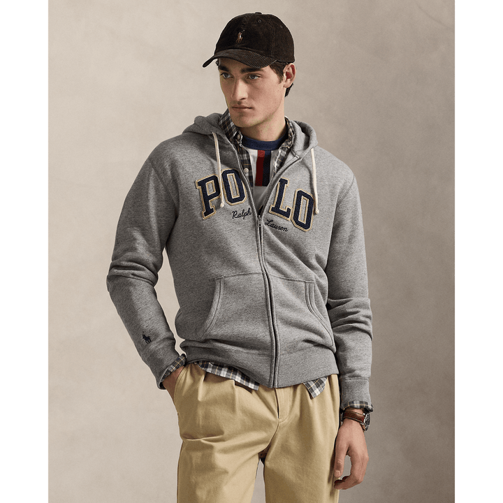 POLO RALPH LAUREN - Sweat à capuche zippé en molleton Vintage heather - Lothaire