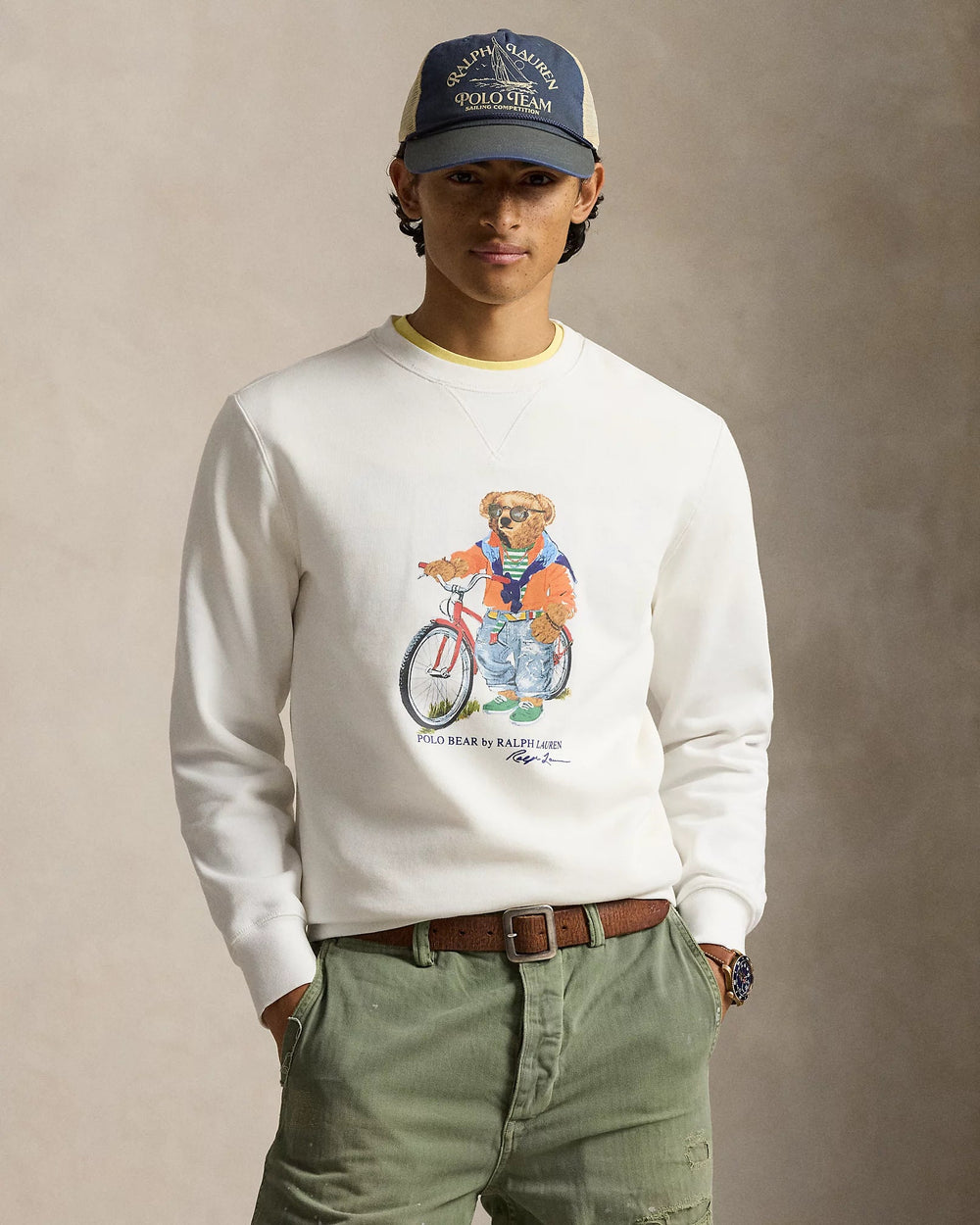 POLO RALPH LAUREN - Sweat Polo Bear en molleton Blanc - Lothaire