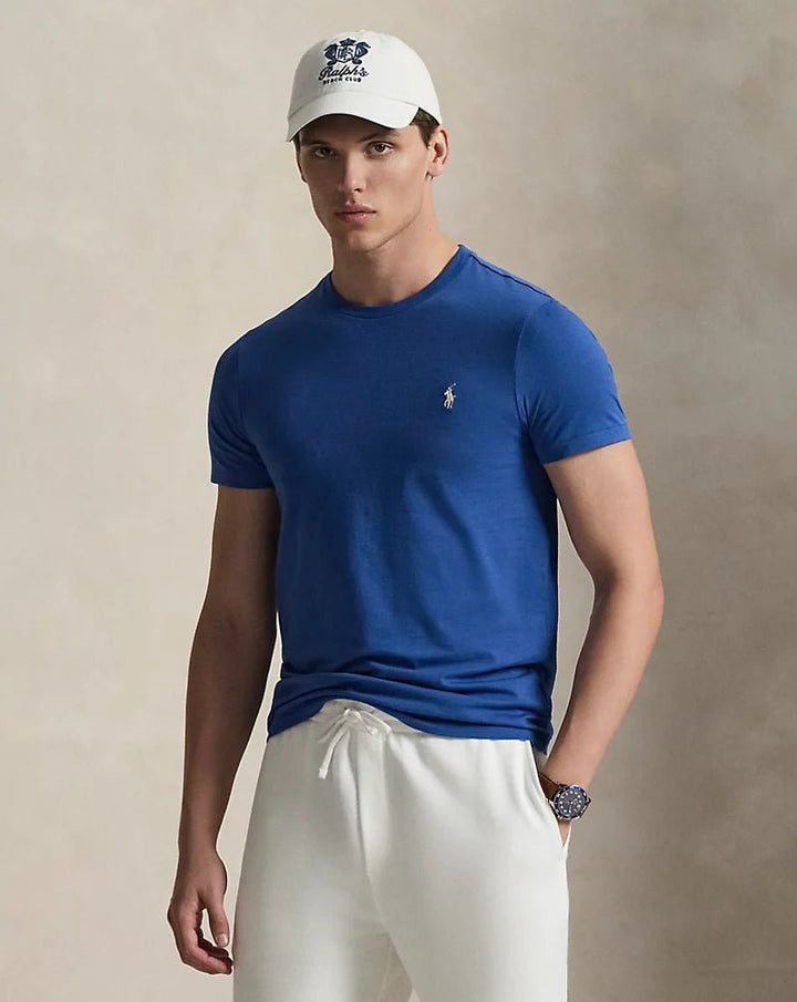 POLO RALPH LAUREN - T-shirt à col rond Custom Slim Fit Azur poudré - Lothaire