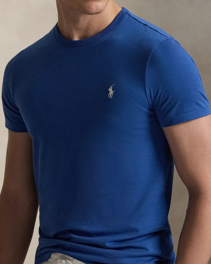 POLO RALPH LAUREN - T-shirt à col rond Custom Slim Fit Azur poudré - Lothaire