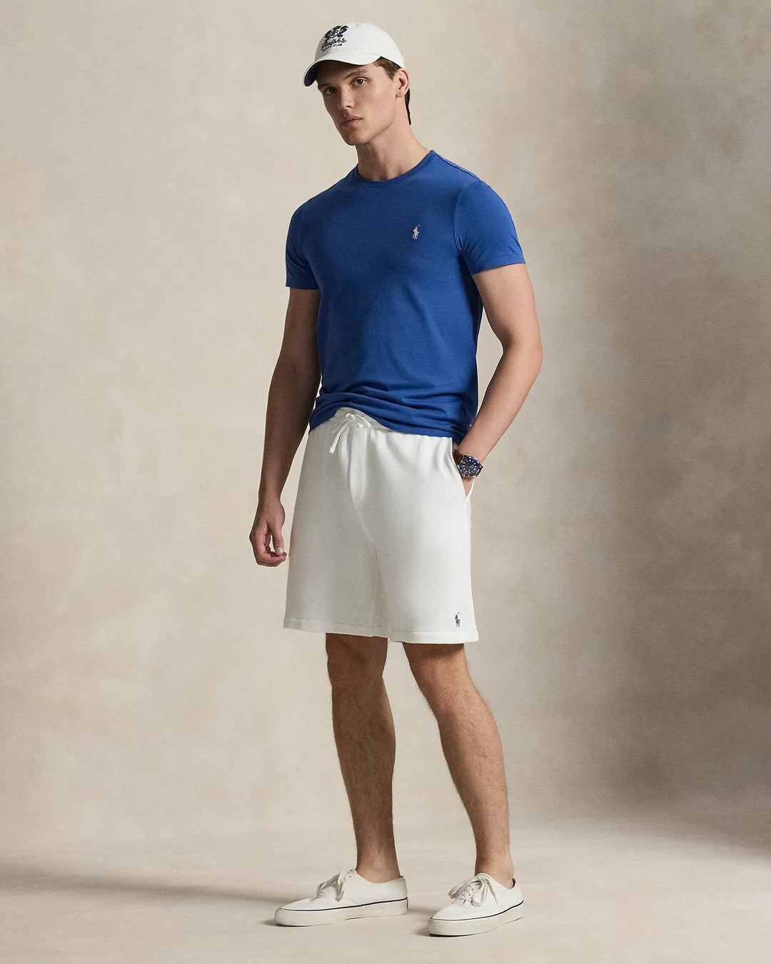 POLO RALPH LAUREN - T-shirt à col rond Custom Slim Fit Azur poudré - Lothaire