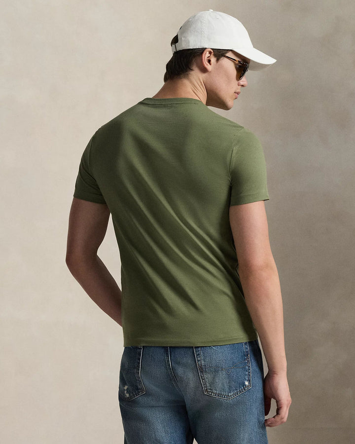 POLO RALPH LAUREN - T-shirt à col rond Custom Slim Fit Olive jardin - Lothaire