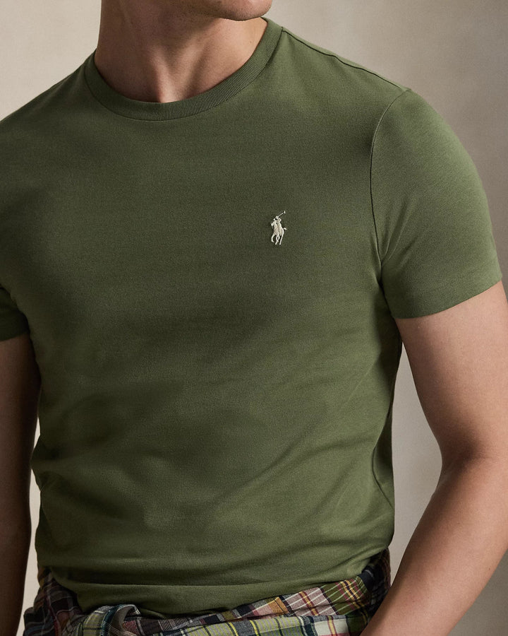 POLO RALPH LAUREN - T-shirt à col rond Custom Slim Fit Olive jardin - Lothaire