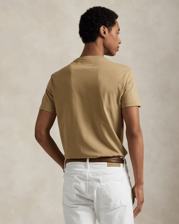 POLO RALPH LAUREN - T-shirt col rond en jersey Custom Slim Fit Beige sable - Lothaire