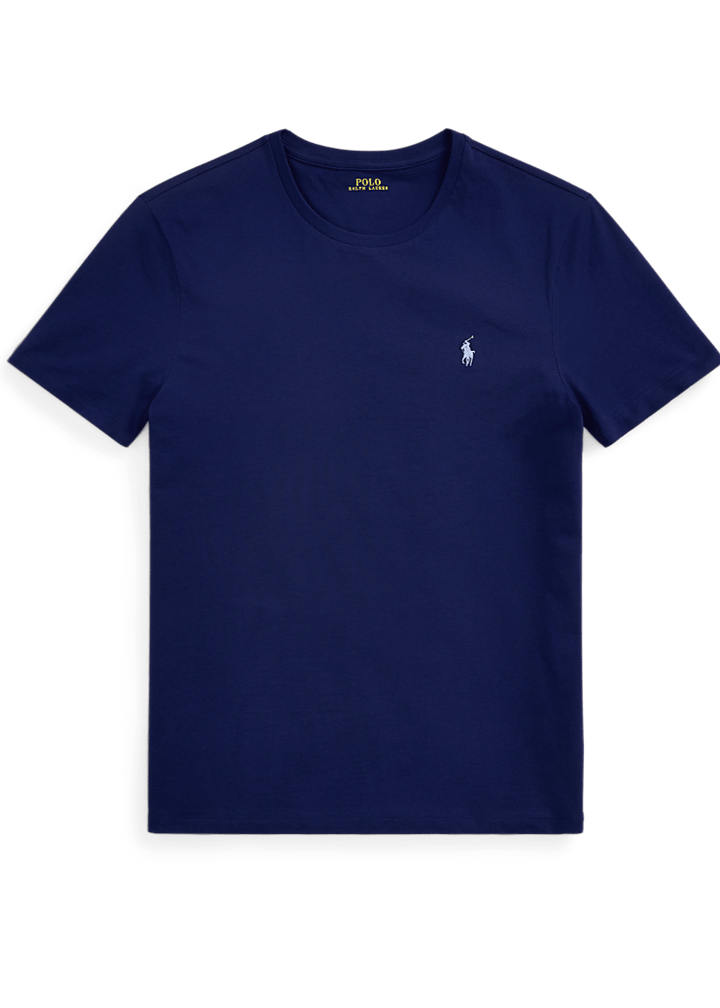 POLO RALPH LAUREN - T-shirt col rond jersey coupe ajustée Bleu marine - Lothaire