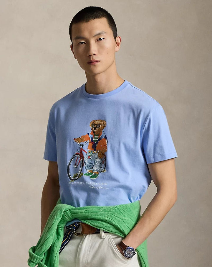 POLO RALPH LAUREN - T-shirt Polo Bear Custom Slim Fit Ourson d'été Bleu Austin - Lothaire