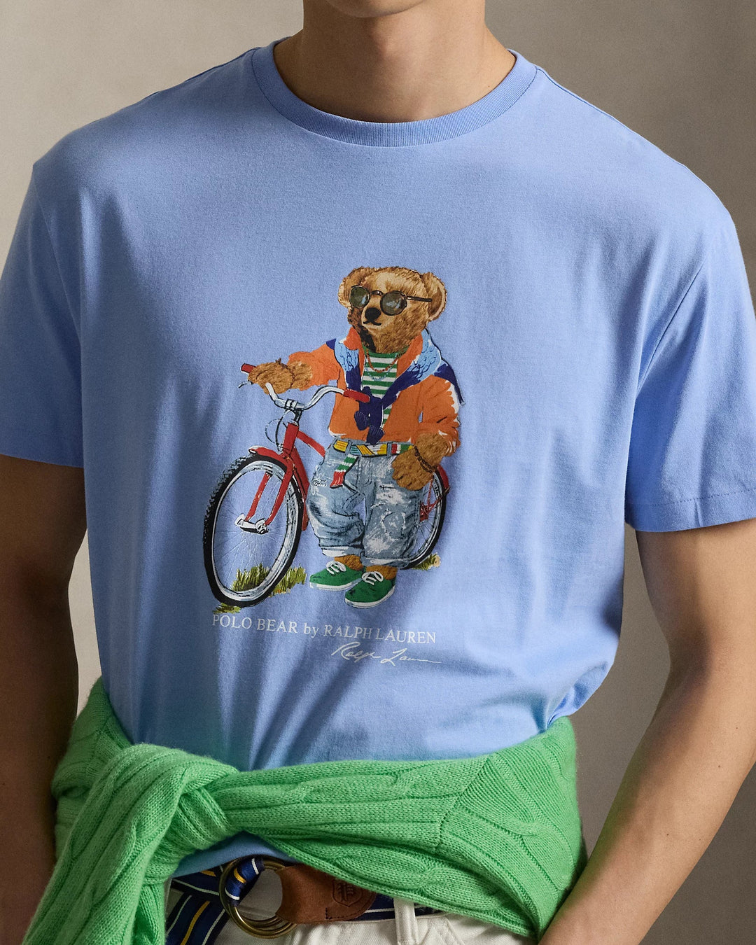 POLO RALPH LAUREN - T-shirt Polo Bear Custom Slim Fit Ourson d'été Bleu Austin - Lothaire