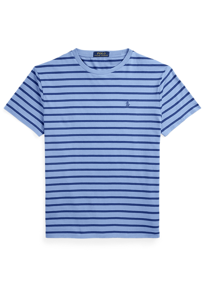 POLO RALPH LAUREN - T-shirt rayé ajusté en jersey Bleu - Lothaire