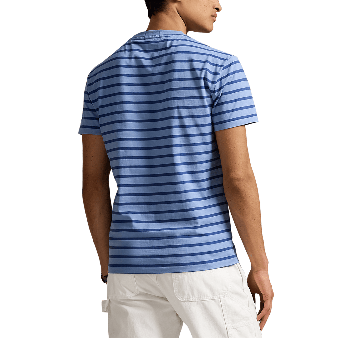 POLO RALPH LAUREN - T-shirt rayé ajusté en jersey Bleu - Lothaire