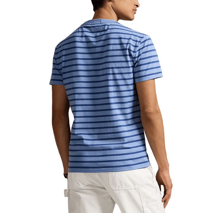 POLO RALPH LAUREN - T-shirt rayé ajusté en jersey Bleu - Lothaire