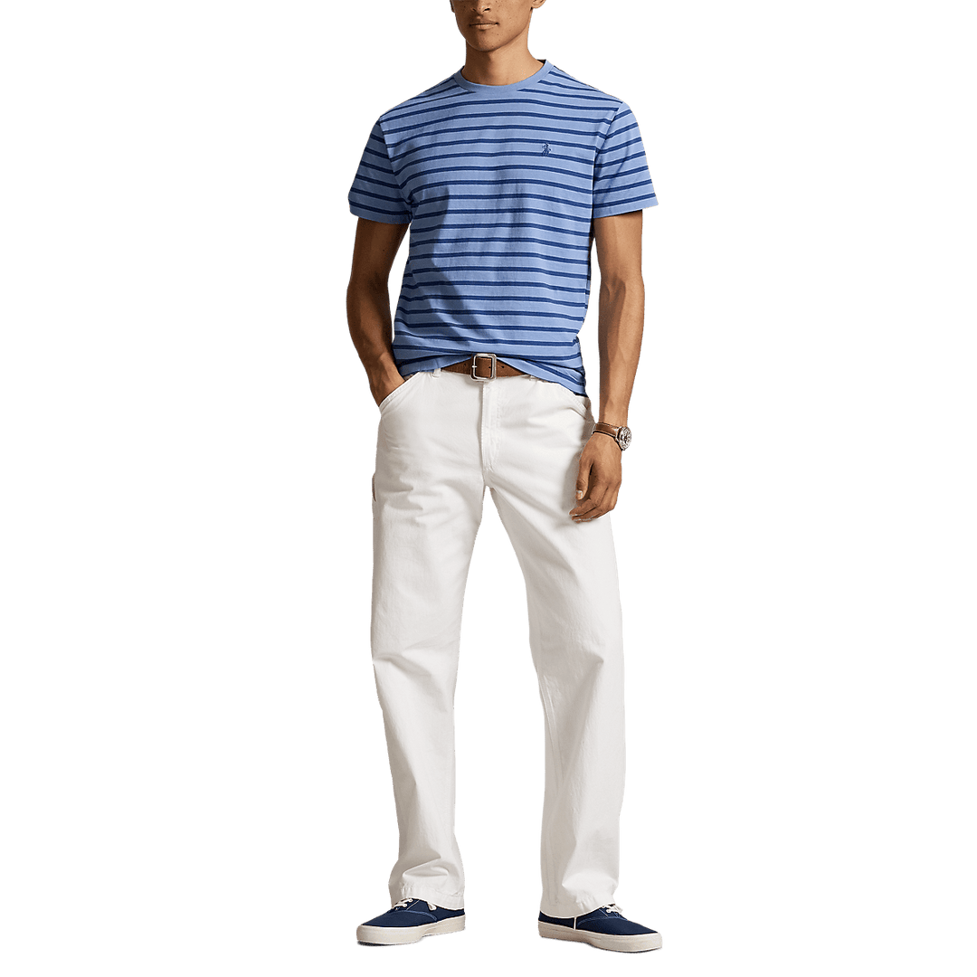 POLO RALPH LAUREN - T-shirt rayé ajusté en jersey Bleu - Lothaire