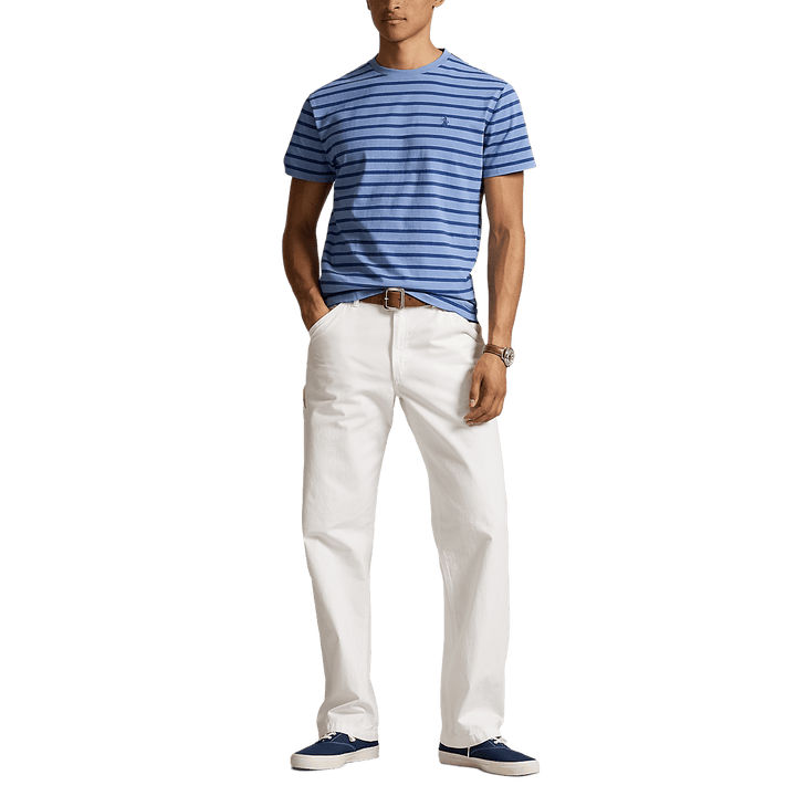 POLO RALPH LAUREN - T-shirt rayé ajusté en jersey Bleu - Lothaire