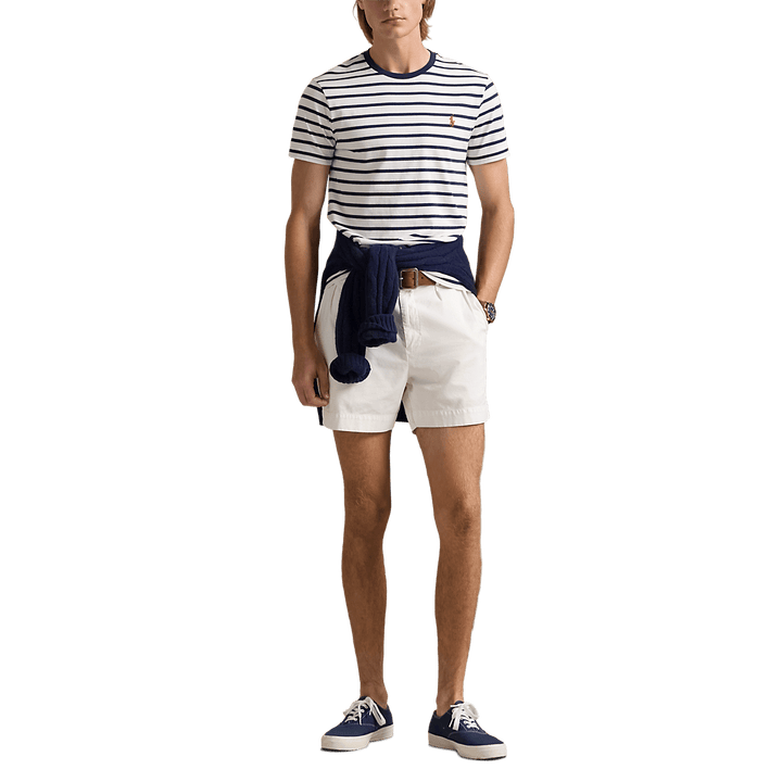 POLO RALPH LAUREN - T-shirt rayé ajusté en jersey Bleu et blanc - Lothaire