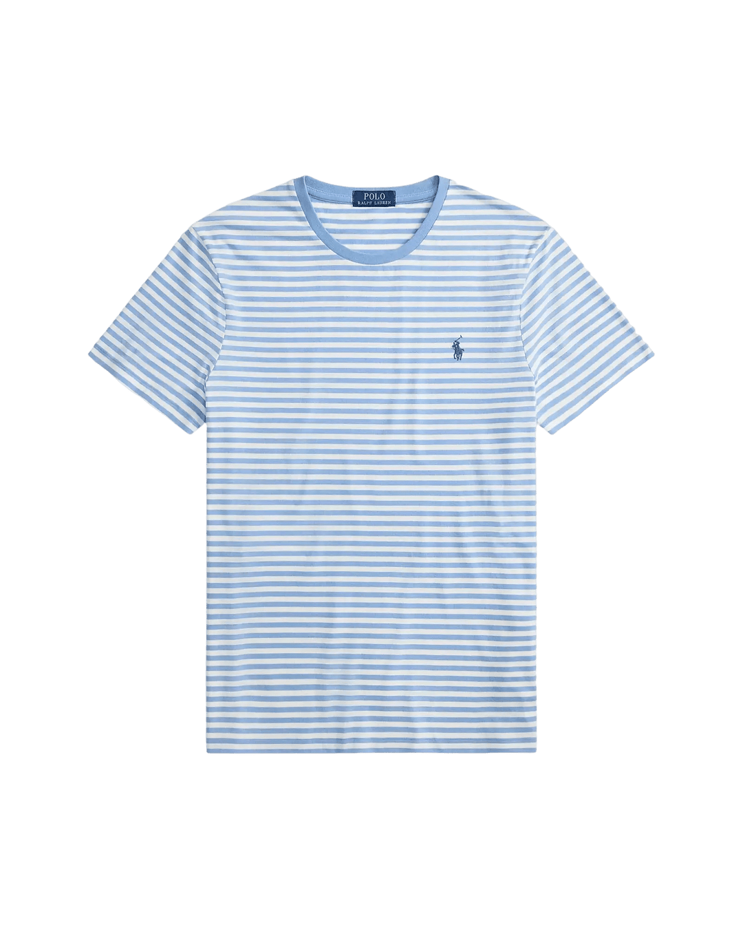 POLO RALPH LAUREN - T-shirt rayé en jersey Custom Slim Fit Bleu Bristol / Blanc - Lothaire