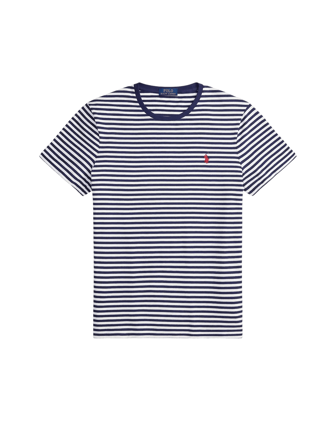 POLO RALPH LAUREN - T-shirt rayé en jersey Custom Slim Fit Marine Newport / Blanc - Lothaire